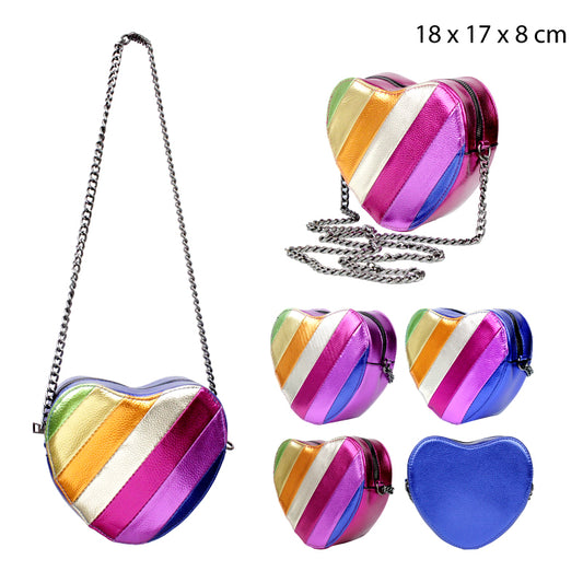 BOLSO CARTERA ARCOIRIS DE CORAZÓN