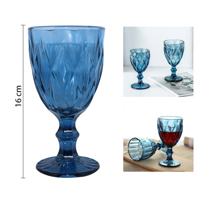 COPA DE VIDRIO AZUL 330ML V2