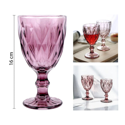 COPA DE VIDRIO ROSA 330ML