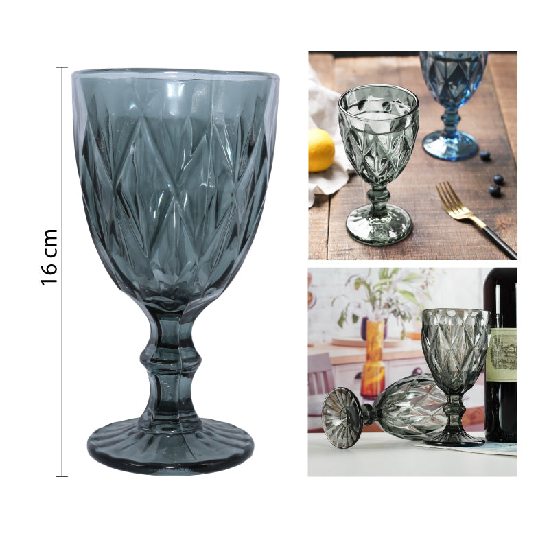 COPA DE VIDRIO GRIS 330ML