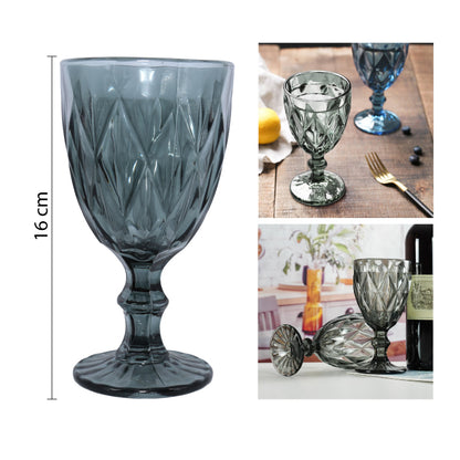 COPA DE VIDRIO GRIS 330ML