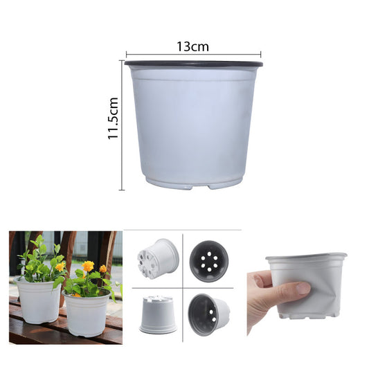 MACETERO BLANCA DE PLÁSTICO FLEXIBLE PARA PLANTAS